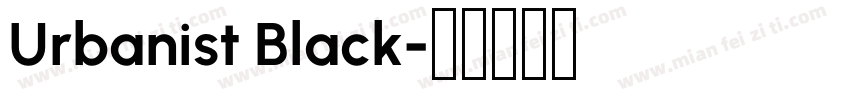 Urbanist Black字体转换